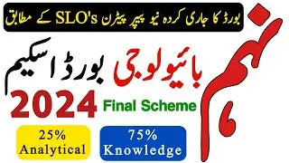 9th Class Biology Pairing Scheme 2024 - Biology Scheme 9th Class 2024 - Waqas Nawaz