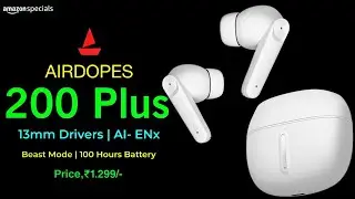 Boat Airdopes 200 Plus TWS Earbuds | 13mm Drivers | ENx | Low- Latency | 100Hrs Battery | Price