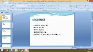 PPT  -  Online Library Management System Project PHP MYSQL