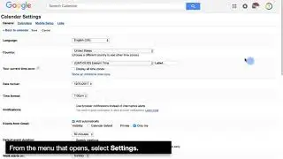 How to change settings in Google Calendar