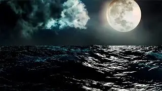 Boa Noite!  Oceano e Lua