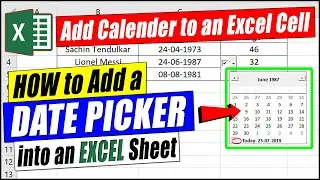 How to Add Calendar to an Excel cell