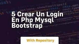 5 crear un login en php mysql bootstrap