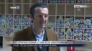 PET ATIKTAN GÜNDE 5 TON İPLİK ÜRETİYORLAR