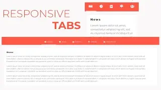 Responsive Tabs using HTML CSS and Javascript | Tabs Filtering | CSS Tabs