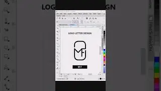 MF Logo Letter Design in CorelDraw 
