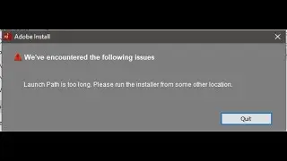 we've encountered the following issues, Pleasa run the installer from some other location.