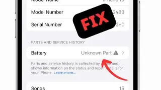 Fix iPhone Battery Showing Unknown Part Error and battery Maximum capacity not showing