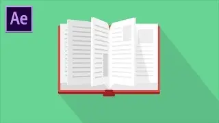 Book Page Flip Animation Tutorial - After Effects | Without Plugin