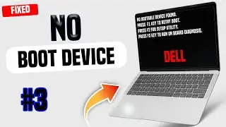 How To Fix Dell Laptop/PC No Bootable Device Found / dell laptop fix 
