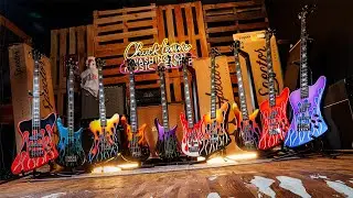 These bass guitars are ON FIRE!! Spector Hot Rod Series painted by Dan Lawrence