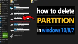 how to delete drive partition in windows 10/8/7 || TECWALA