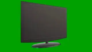 Animated 3D T.V screen-Free Green Screen