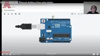 Circuit simulation with Tinkercad: Building a Piano using Arduino