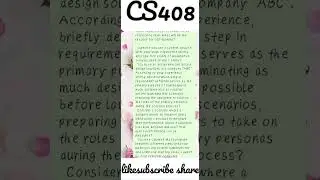 CS408 current final term papers | CS408 current papers | Final term Spring 2022 | VU current Stock