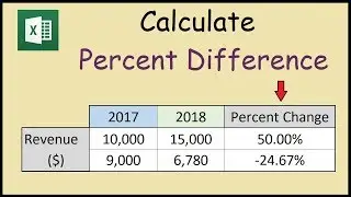 How to Calculate Percent Difference Between Two Numbers in Excel