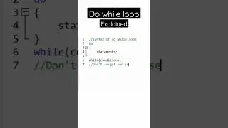 do while loop | c programming | 