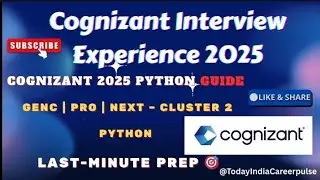 🔥 Cognizant Python Interview Questions & Answers for Cluster 2 | Talk Like a Pro in Interviews! 💬