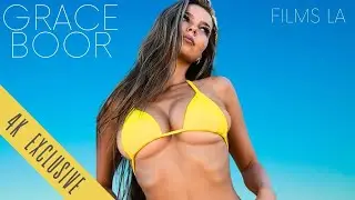 NEW Grace Boor / Brand New Bikini Model / Yellow Bikini Beach Shoot