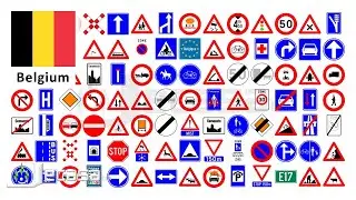 Traffic-Road Signs in Belgium (Antwerp, Ghent, Charleroi, Liège, and Brussels)| English Vocabulary