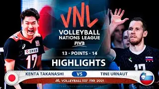 Japan vs Slovenia | VNL 2021 | Highlights | Kenta Takanashi vs Tine Urnaut