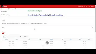 How to Refresh region automatically TO apply condition || xfactor || Oracle apex