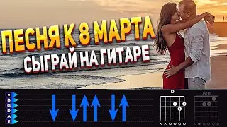 Красивая песня к 8 марта!!! М. Краймберри, Мот - Ты должна рядом быть на гитаре. Простой разбор