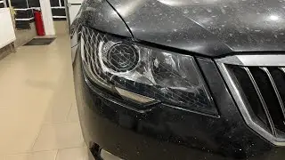Skoda Superb II рестайлинг - ремонт фар, замена линз, диодные линзы Expression
