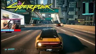 Cyberpunk 2077 : A Driving Visual Treat in The Megalopolis | Logitech G29 Realistic Driving