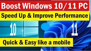 How to Boost Windows PC like a Mobile | Speed Up Windows PC | Increase PC performance on Windows 10