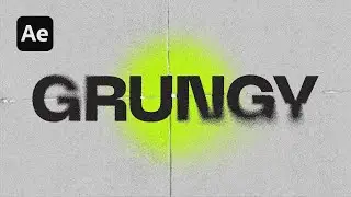 Grungy Typography Tutorial | Text Animation in After Effects