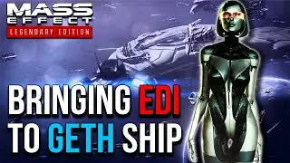 Mass Effect 3 - What Happens if you bring EDI to the GETH DREADNOUGHT? (all Unique Dialogue)
