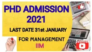 PhD Admission Notification in 2021_IIML_Opportunity for Management