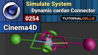 0254. Simulation system ( Dynamic cardan Connector ) in cinema 4d