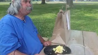 Cracker Barrel Hamburger Steak & Scrambled Eggs  ASMR