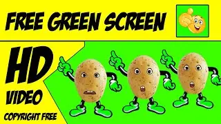 Cartoon Potato  Green Screen | Potato Animation Green Screen | Copyright Free video Green screen