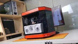 Сборка в красно-черном аквариуме HYTE Y60! сборка с RTX 4080 Aero!