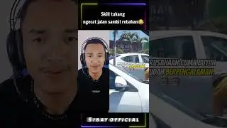 Skill tukang cat jalan sambil rebahan😂 