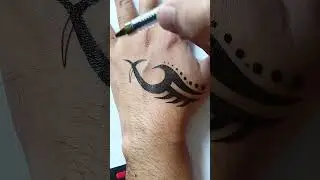 Simple Tribal on Hands || tattoo pen