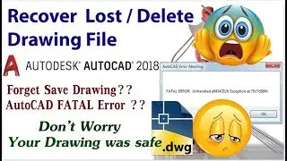 Recover AutoCAD lost /Delete /Unsaved Drawing File -backup & Autosave files-Drawing Recovery Manager