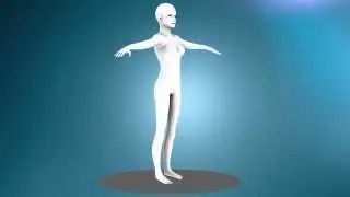 3D female body turntable