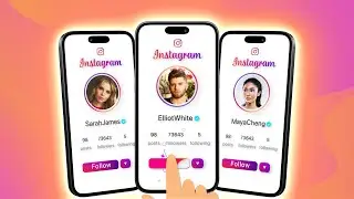 🔥 Instagram 3D Phone Animation - Follow Profile Page Call to Action