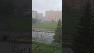 Бушует дождь. #августавский дождь#nature #nature #music # стихия# градд#