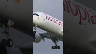 Amazing Ethiopian Airlines A350 Arrival at Heathrow Airport 