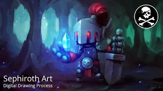 Crystal Knight. Drawing Process from Twitch Stream Channel | by Sephiroth Art