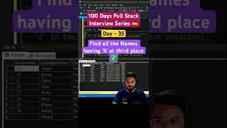 #day35 - How to find all the names which have ‘h’ at third position #coding #sql #sqlserver