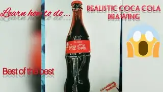 Learn how to do hyper realistic Coca Cola drawing 