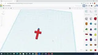 Create a CrosswithRing 3D model file using TinkerCAD and Preview the file using MakerBotPrint Slicer