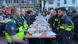 Street iftar for 1500 people in the Netherlands