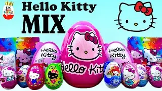 💝HELLO KITTY MIX! Сюрпризы, Игрушки, Kinder Surprise unboxing